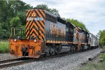 Eastbound manifest behind long hood forward SD40-2's